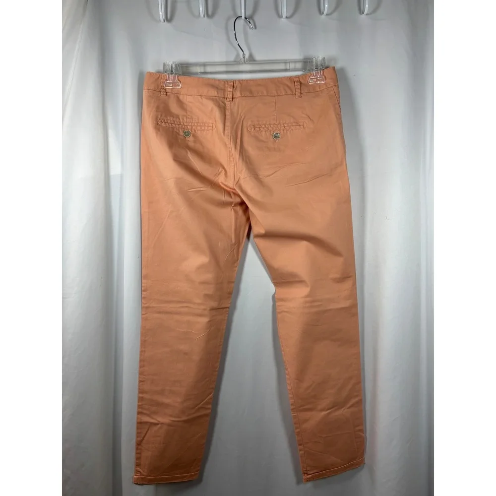 The Limited Drew Fit Chino Pants Peach Coral Orange Slim Cotton Women's 8